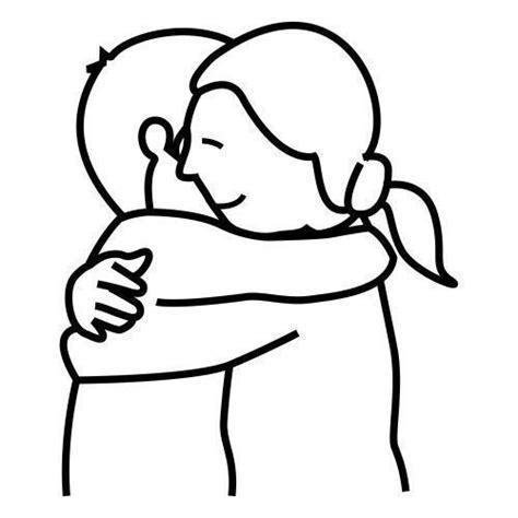 abrazo dibujo facil